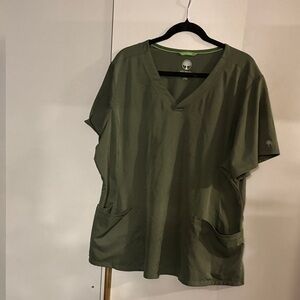 Olive Green 2X scrub top